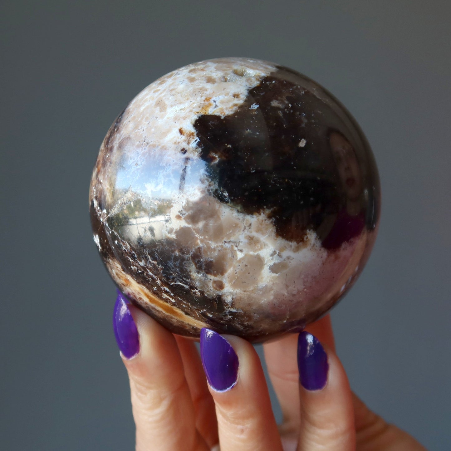 Opal Sphere Brown Wounded Warrior Crystal Ball