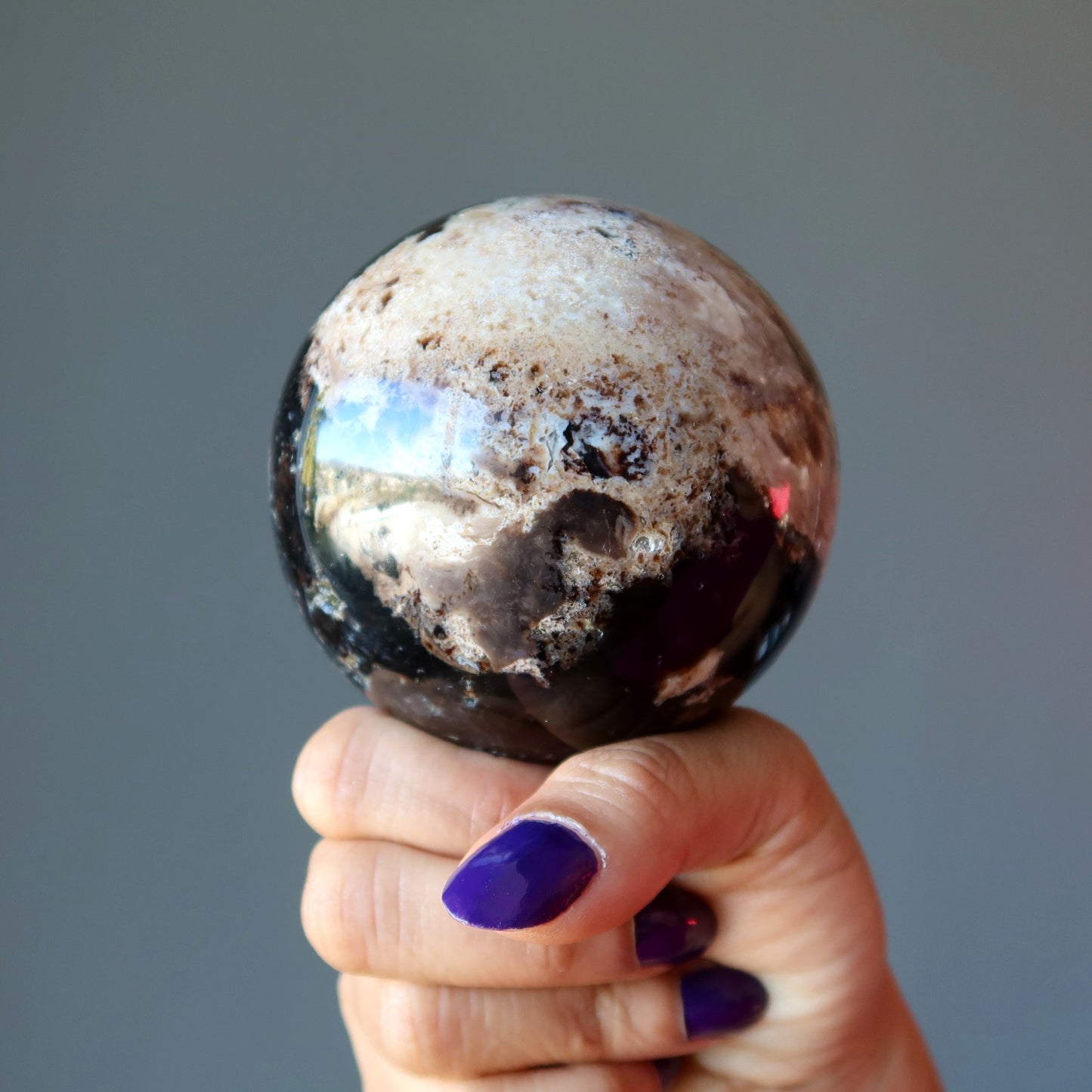 Opal Sphere Brown Wounded Warrior Crystal Ball