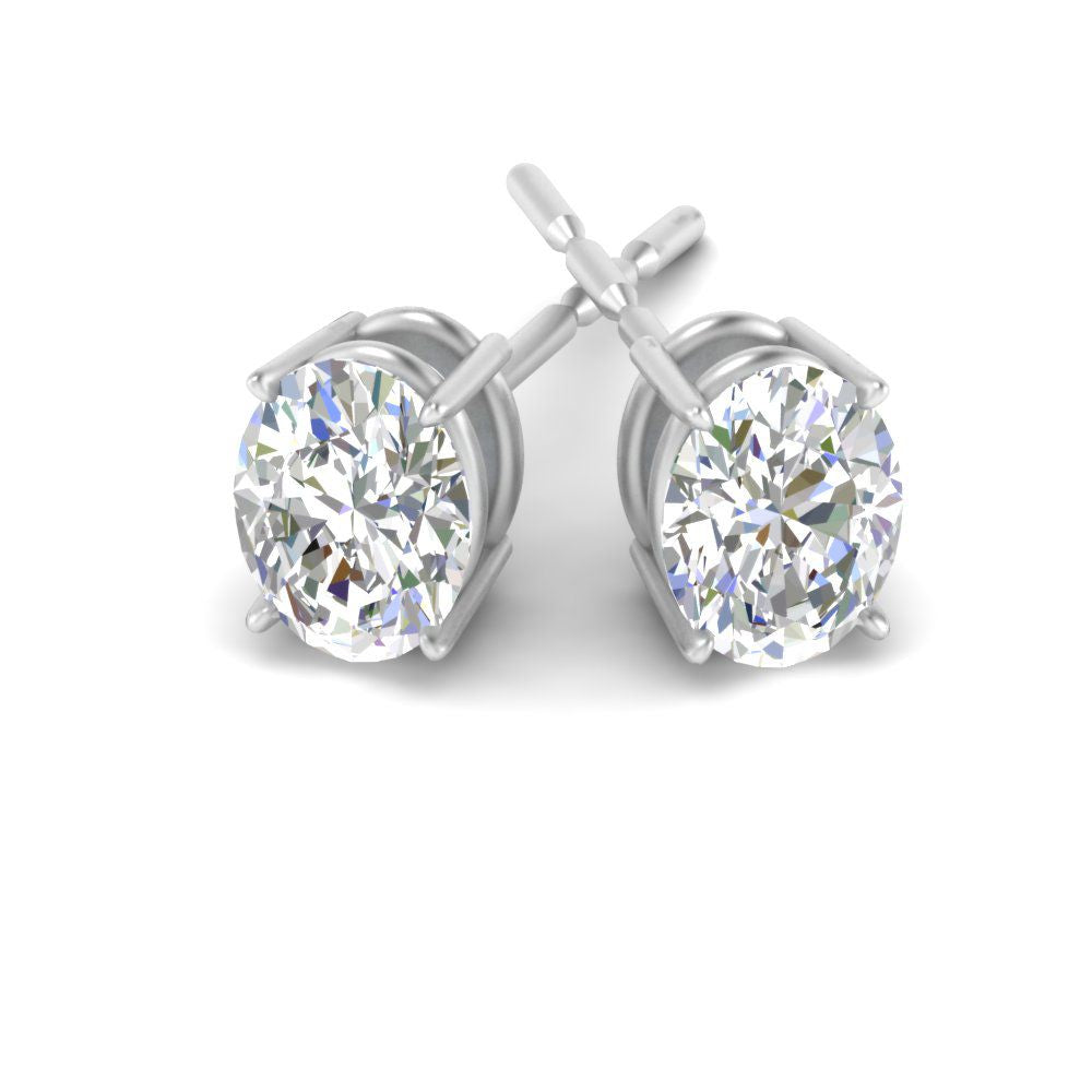 Stud Earring Basket Oval Shaped