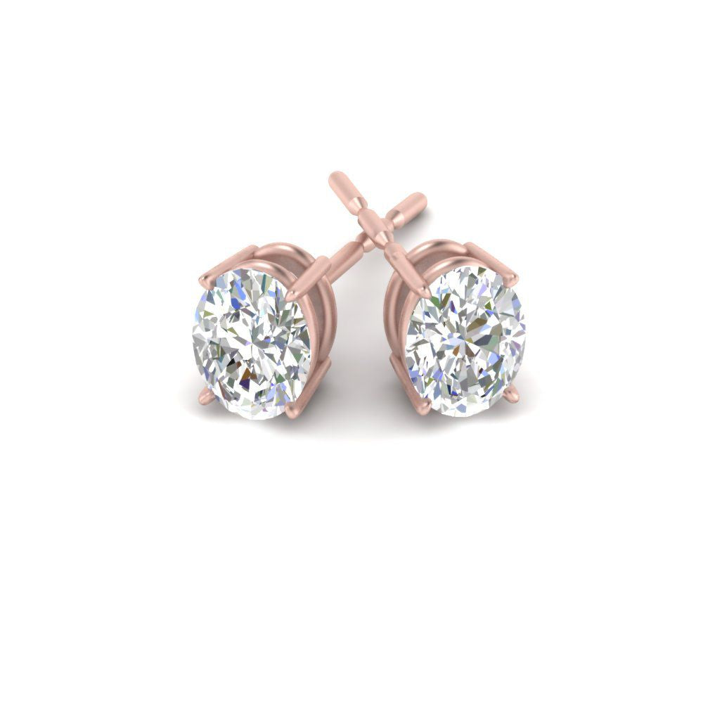 Stud Earring Basket Oval Shaped