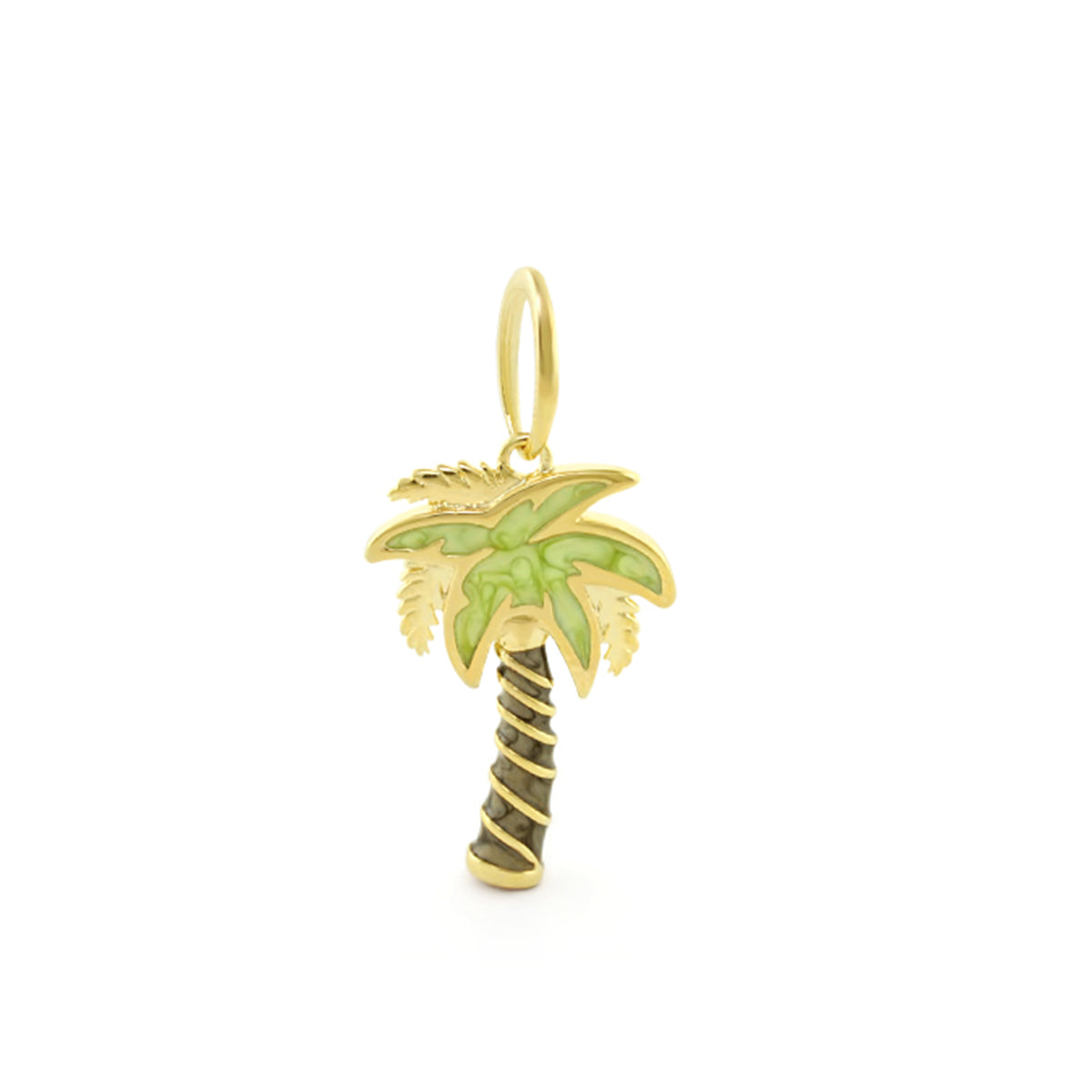 18K Gold Palm Tree Pendant