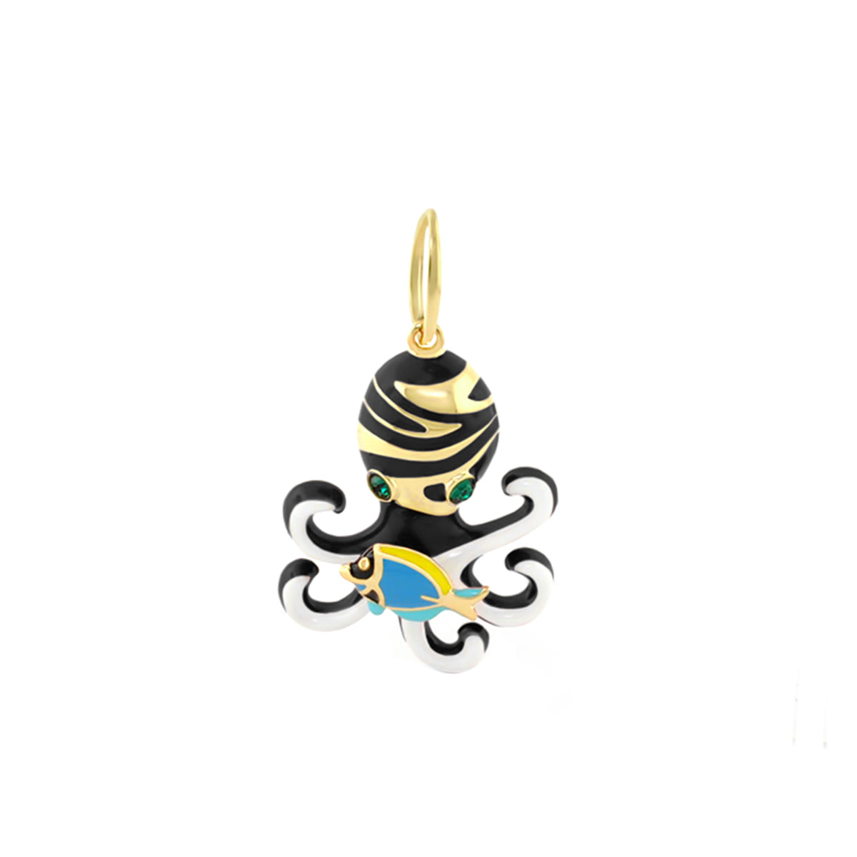 18K Gold Octopus Pendant