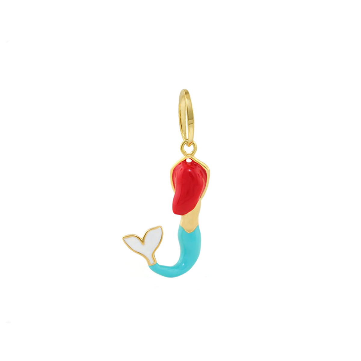 18K Gold Mermaid Pendant