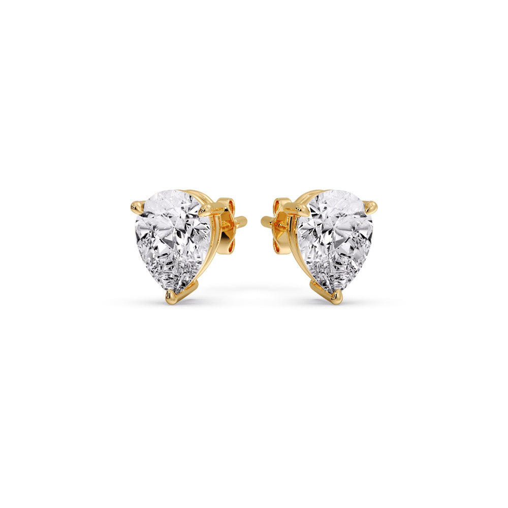 Diamond Pear Cut 3 Prong Earring