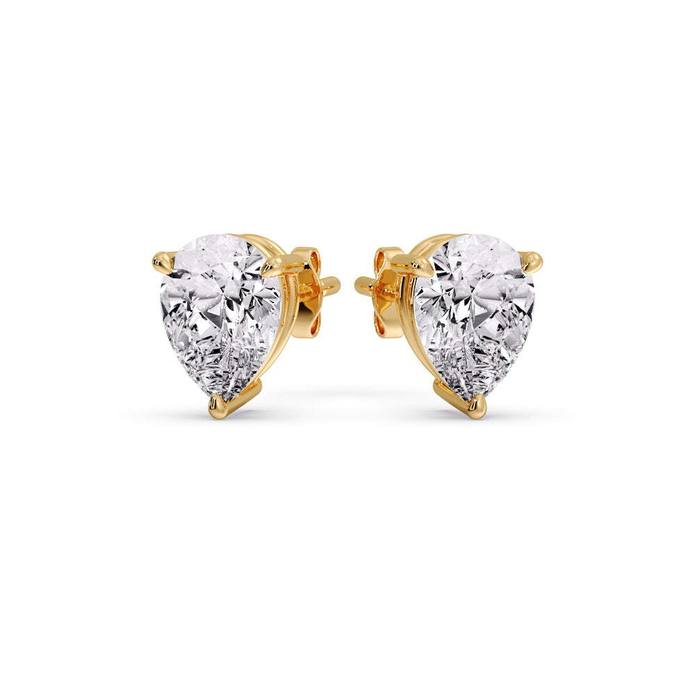 Diamond Pear Cut 3 Prong Earring