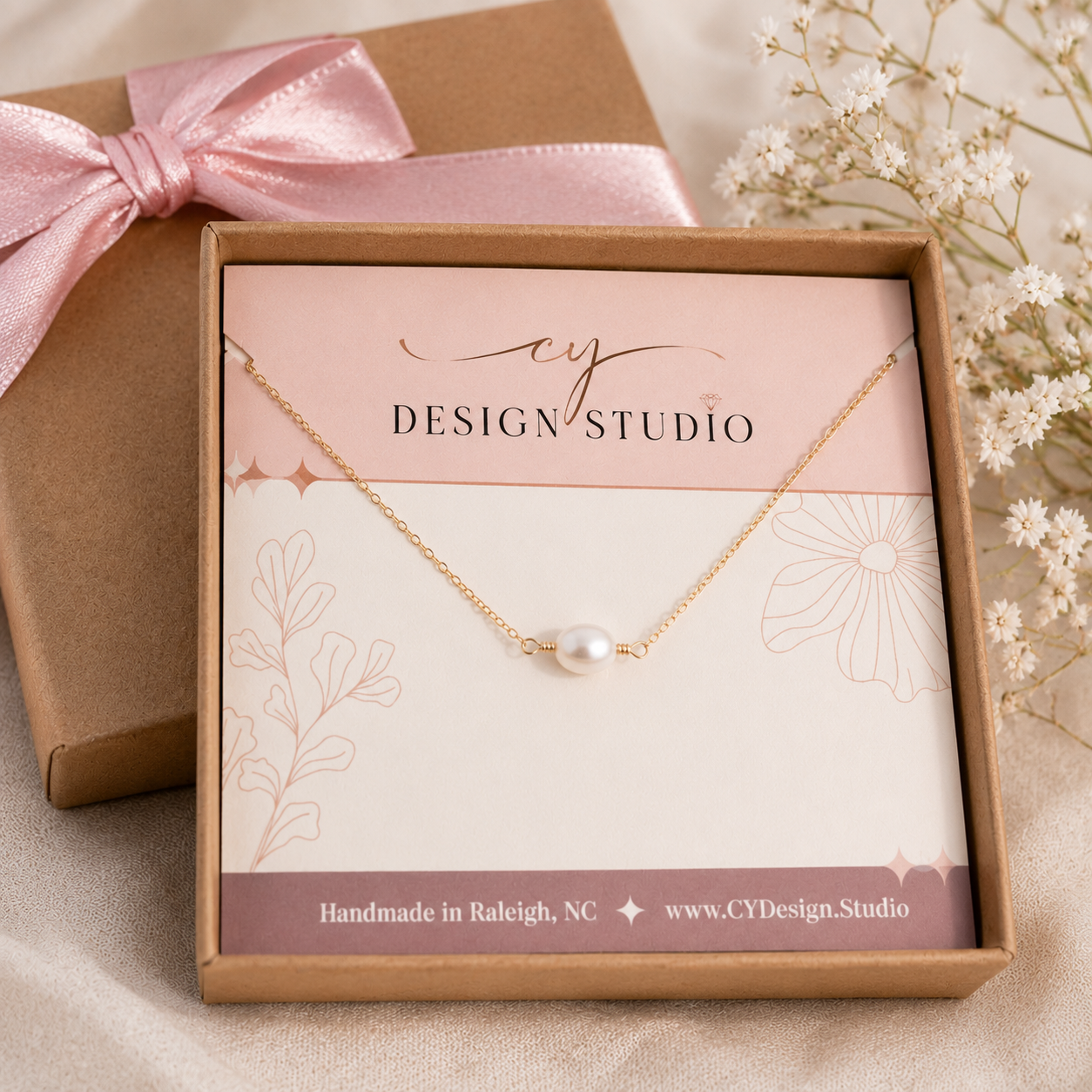 Girls Freshwater Pearl Necklace – Sterling Silver or 14k Gold Filled