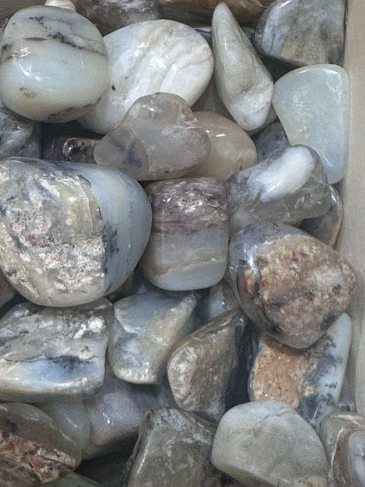 Peruvian Blue Opal Tumbled Stone