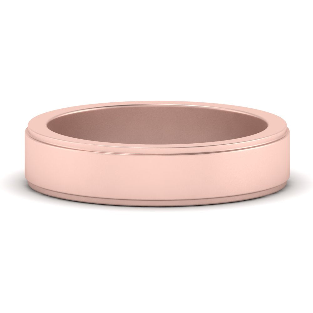 Simple Flat Wedding Band 4MM
