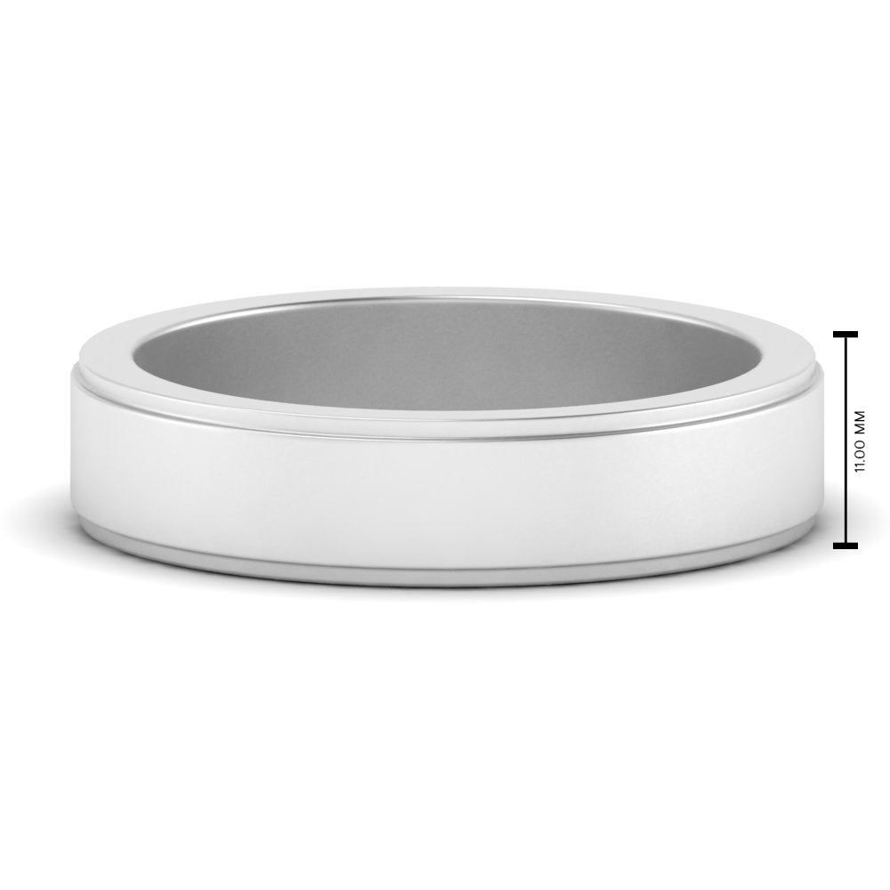 Simple Flat Wedding Band 4MM