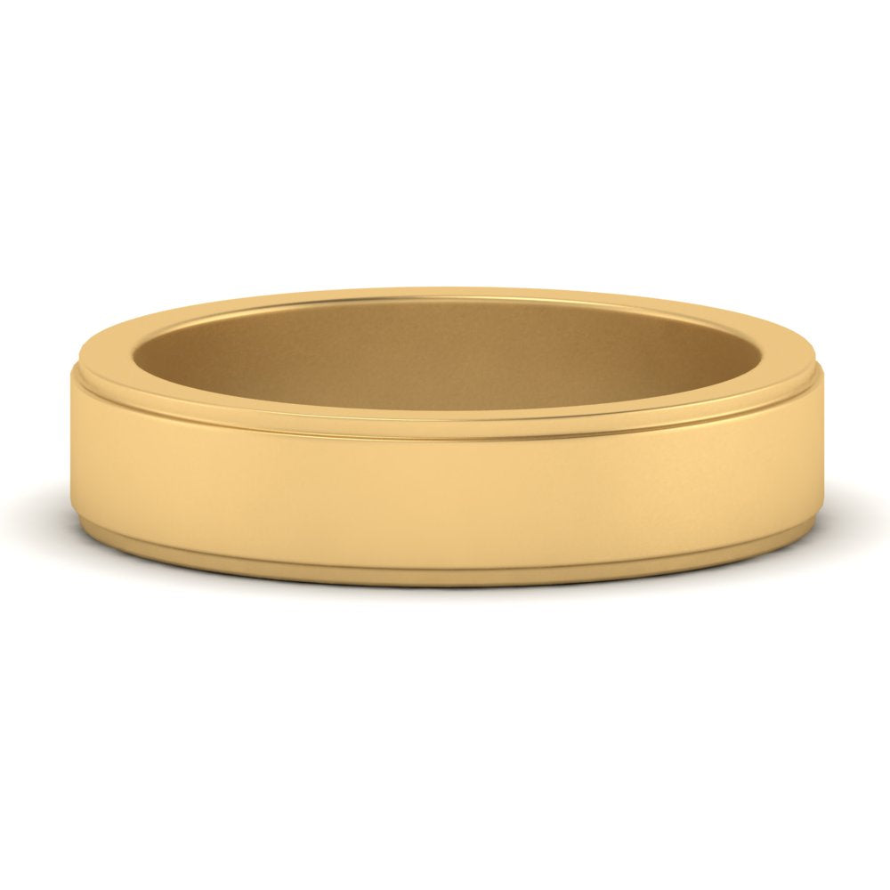 Simple Flat Wedding Band 4MM