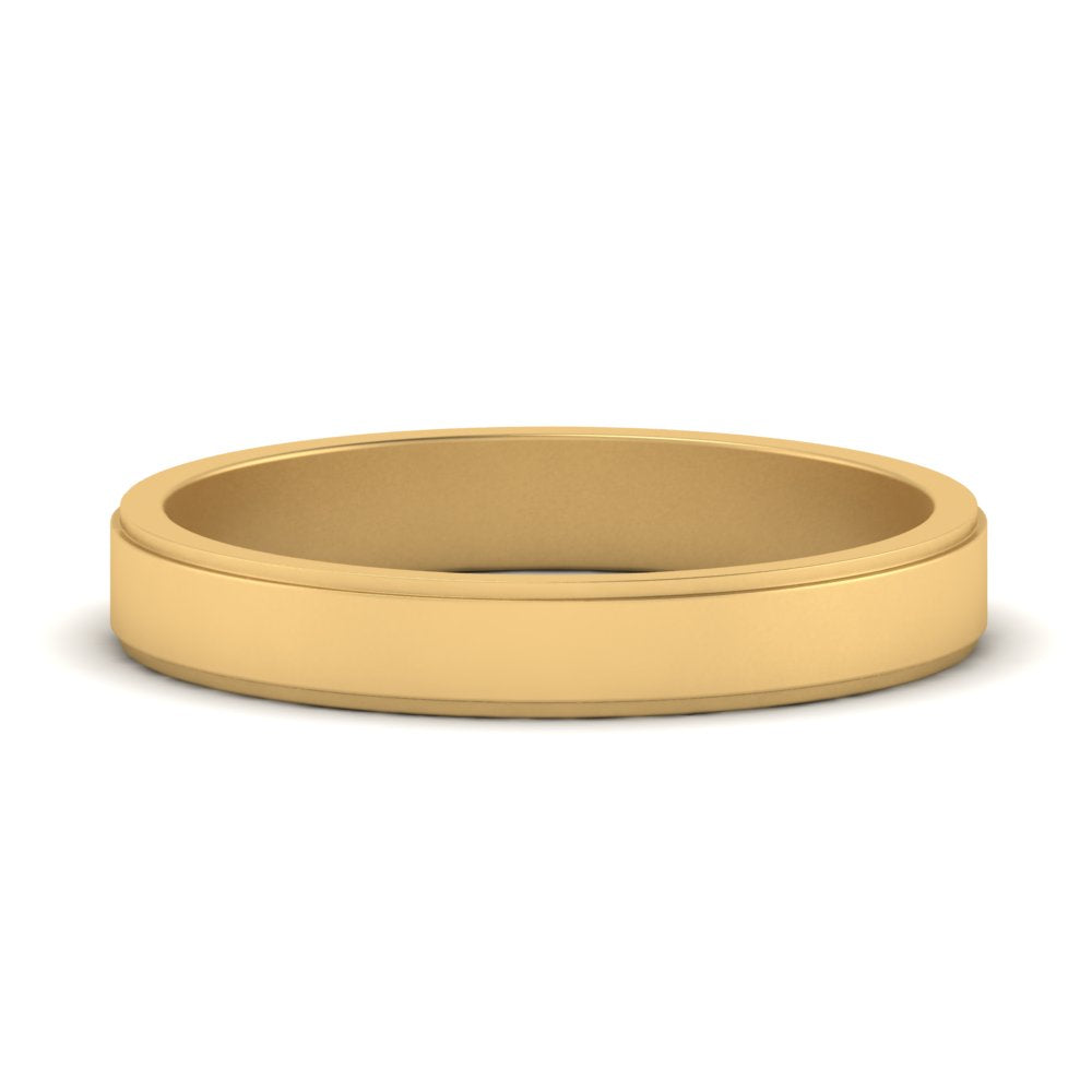 Simple Flat Wedding Band 4MM