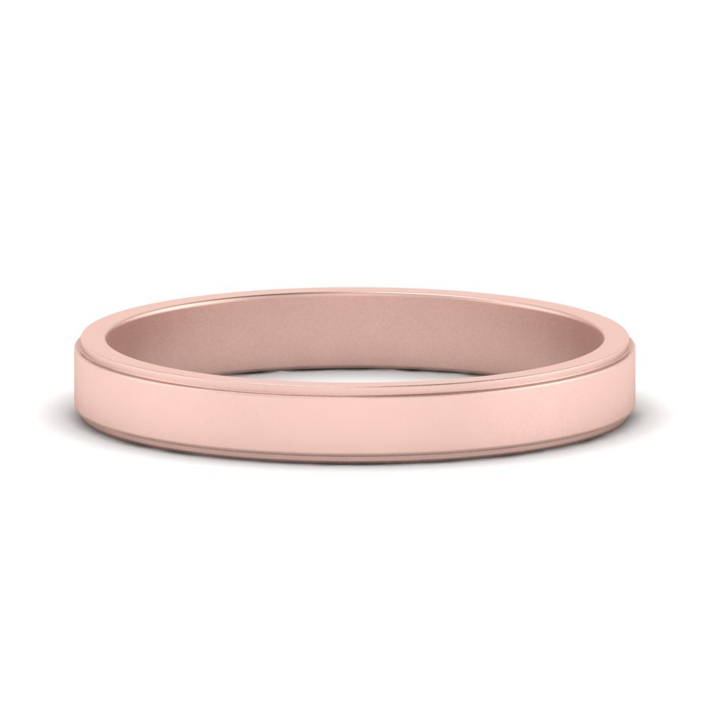 Simple Flat Wedding Band 4MM