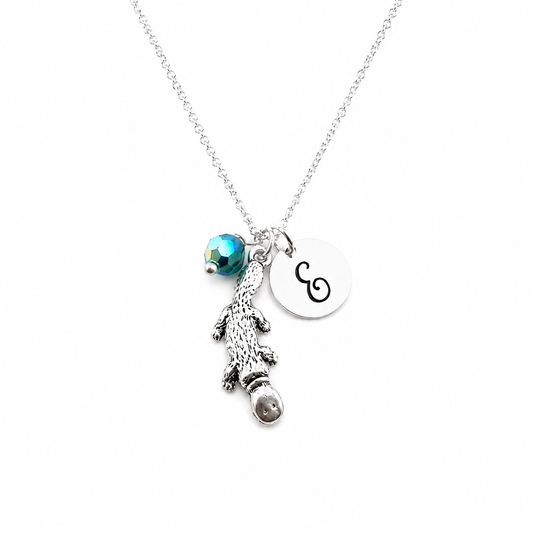 Platypus Charm Necklace – Personalized Sterling Silver Jewelry