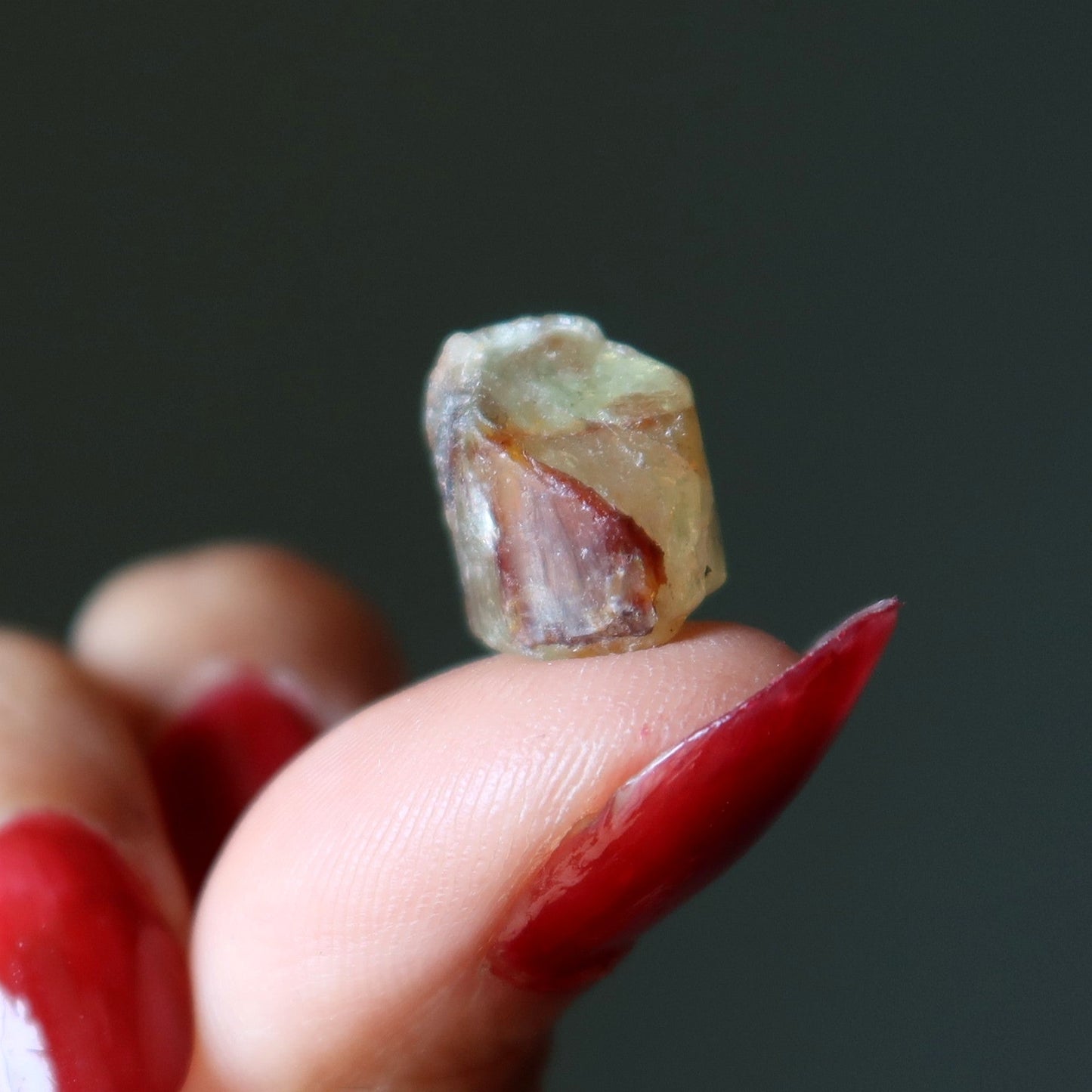 Prehnite Raw Crystal Green Love Myself Gemstone