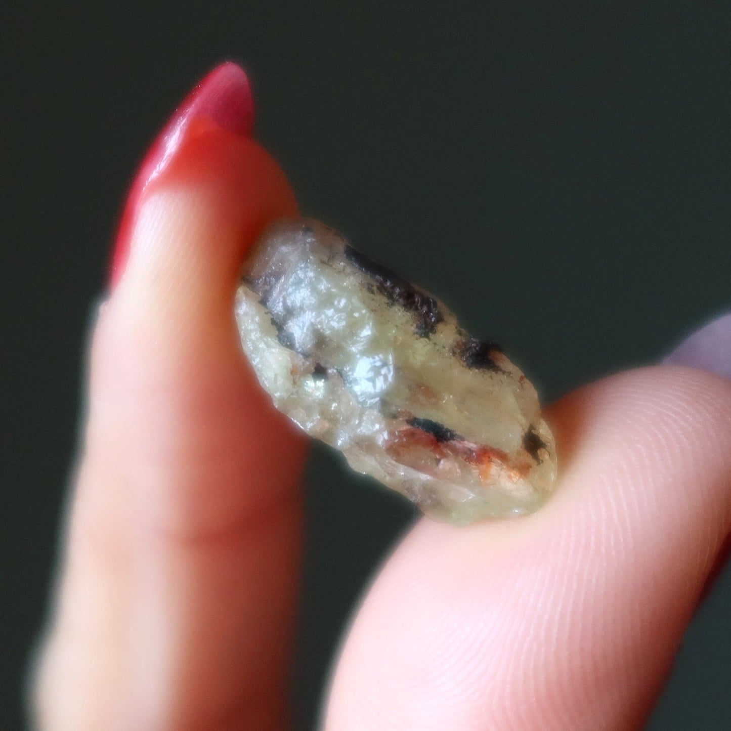 Prehnite Raw Crystal Green Love Myself Gemstone