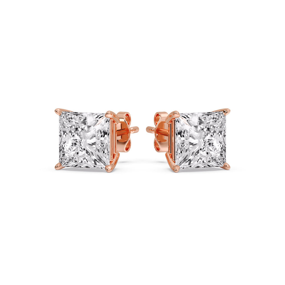 Princess Cut Diamond Stud Earring