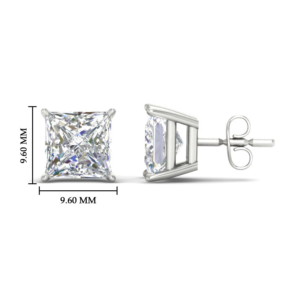 Princess Cut Diamond Stud Earring
