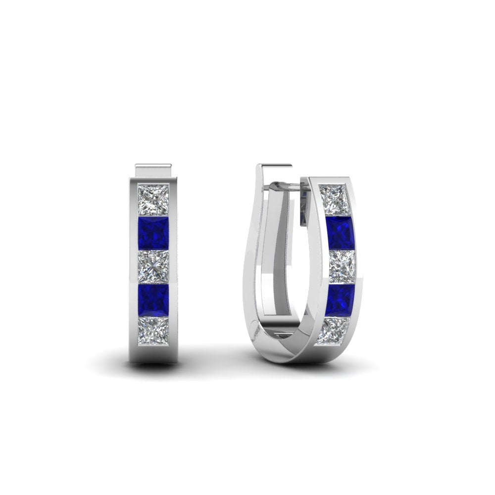 Channel Set Huggie Hoop Earring