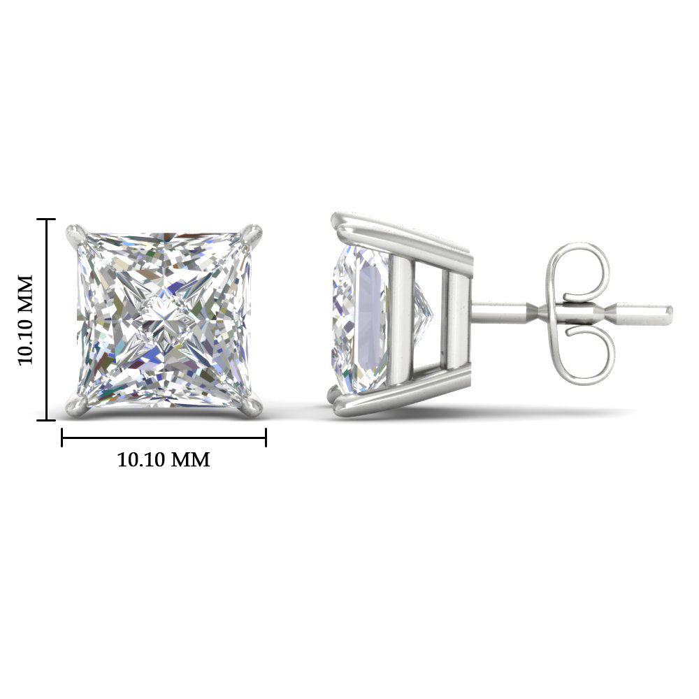 Princess Cut Diamond Stud Earring