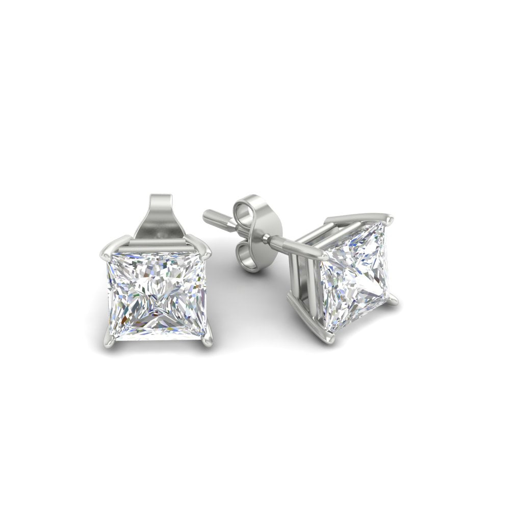 Princess Cut Diamond Stud Earring