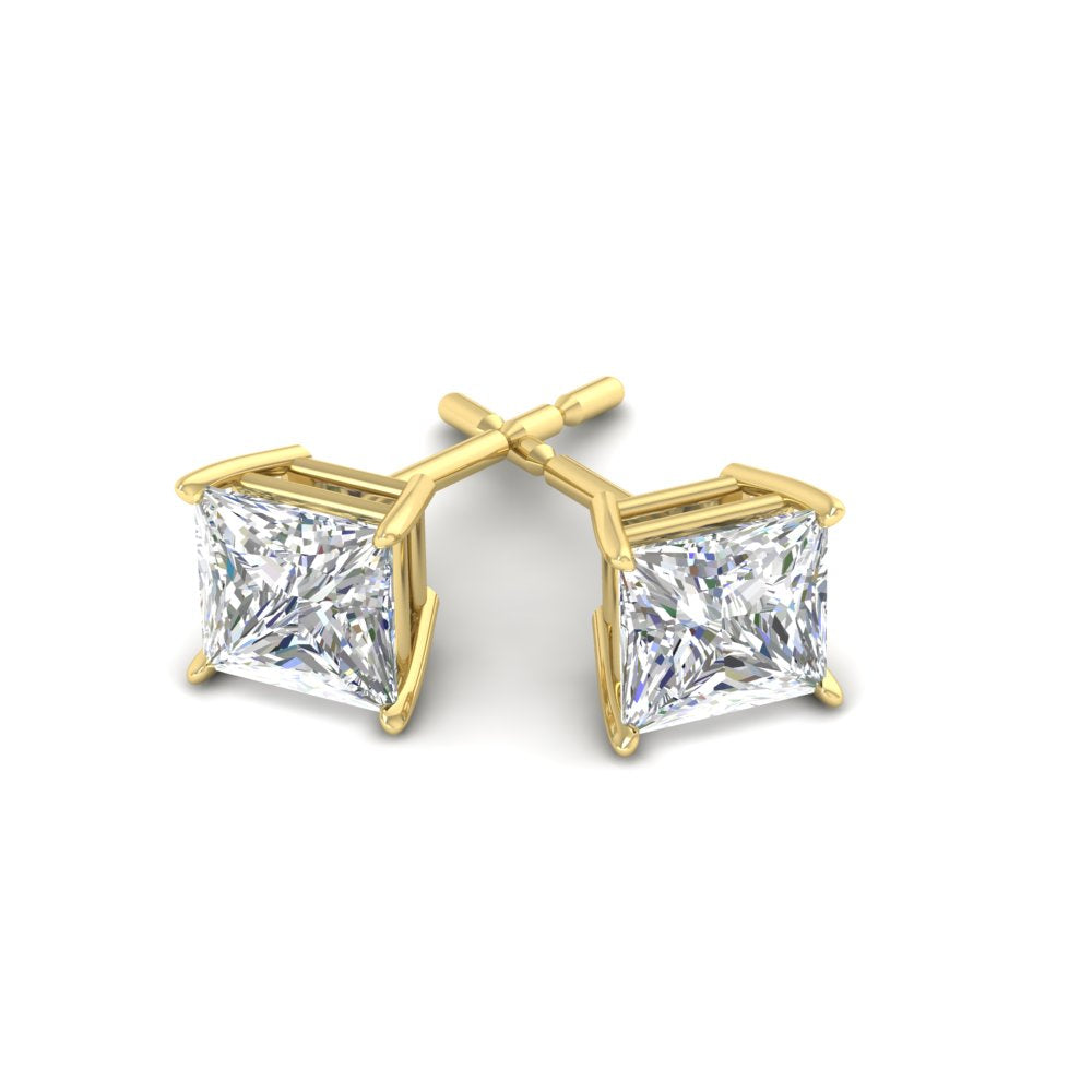 Princess Cut Diamond Stud Earring