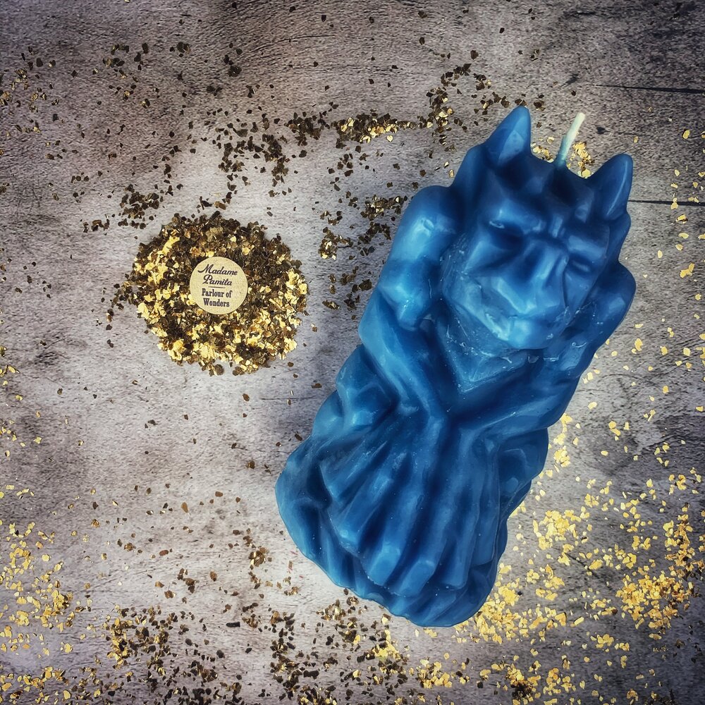 Beeswax Gargoyle Protector Spell Candle - Powerful Guardian & Protection Magic