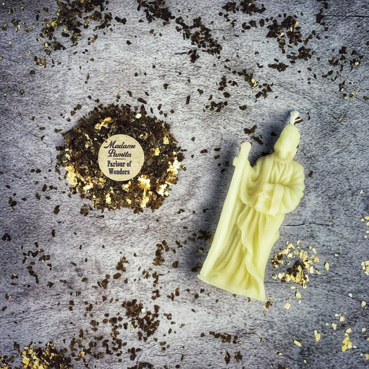 Beeswax St. Joseph Spell Candle - Home Sale & Career Success Magic