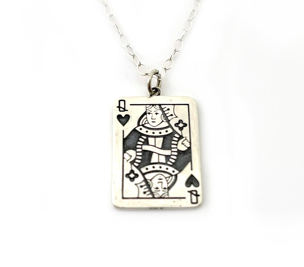 Queen of Hearts Sterling Silver Necklace