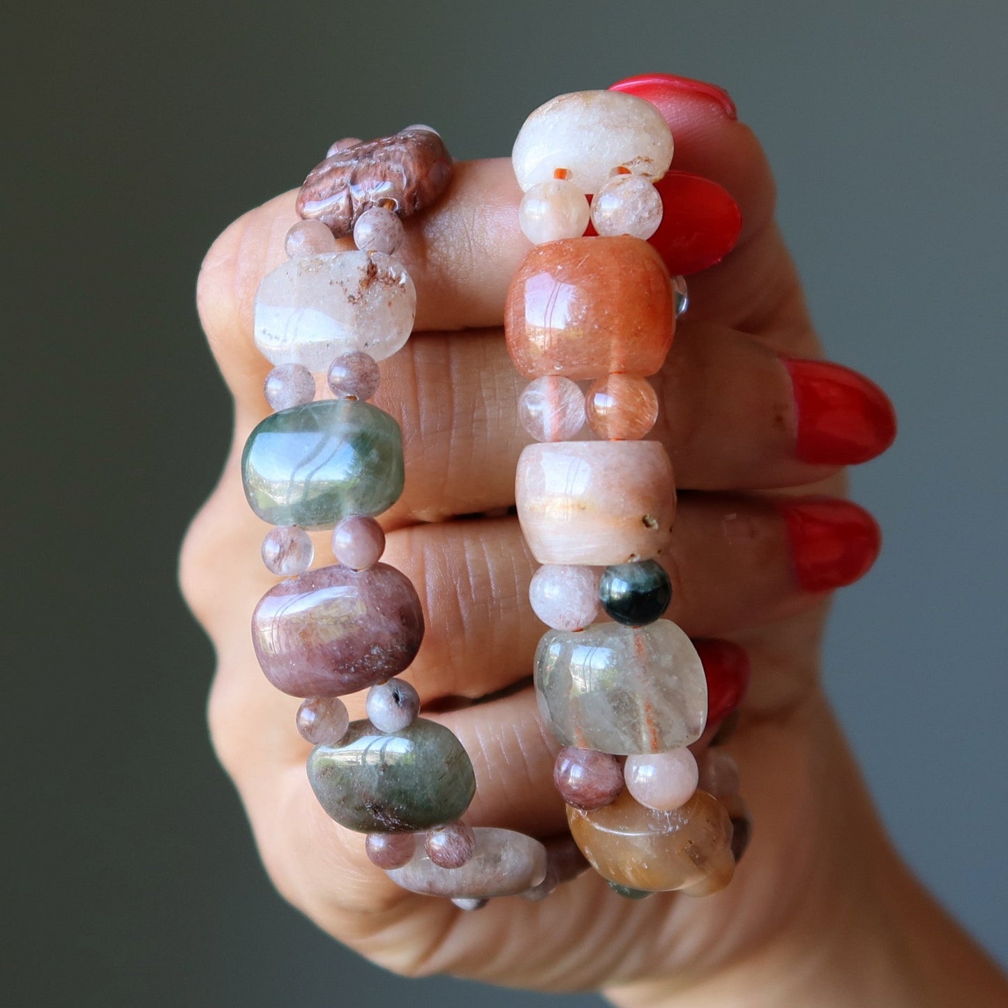 Rutilated Quartz Bracelet Colors of Acacia Gemstone