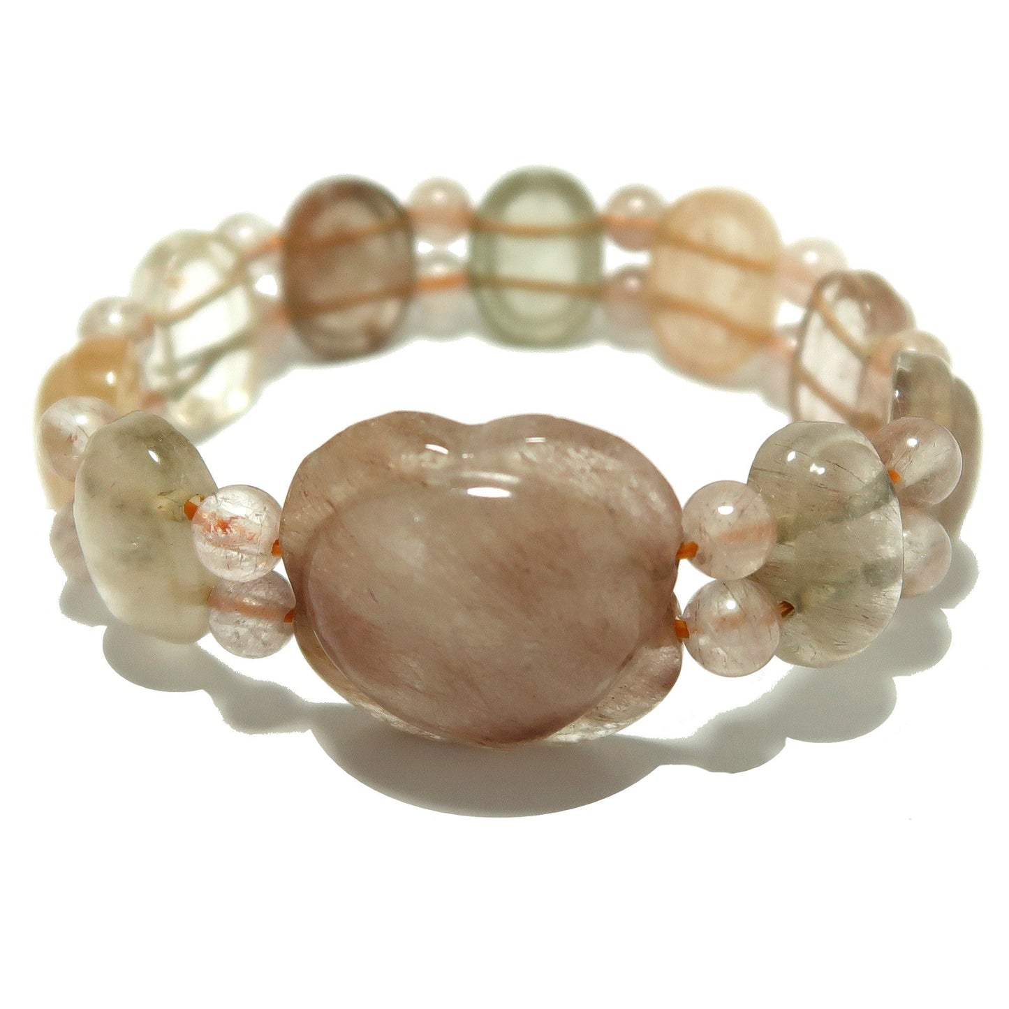 Rutilated Quartz Bracelet Flower and Nectar Crystal