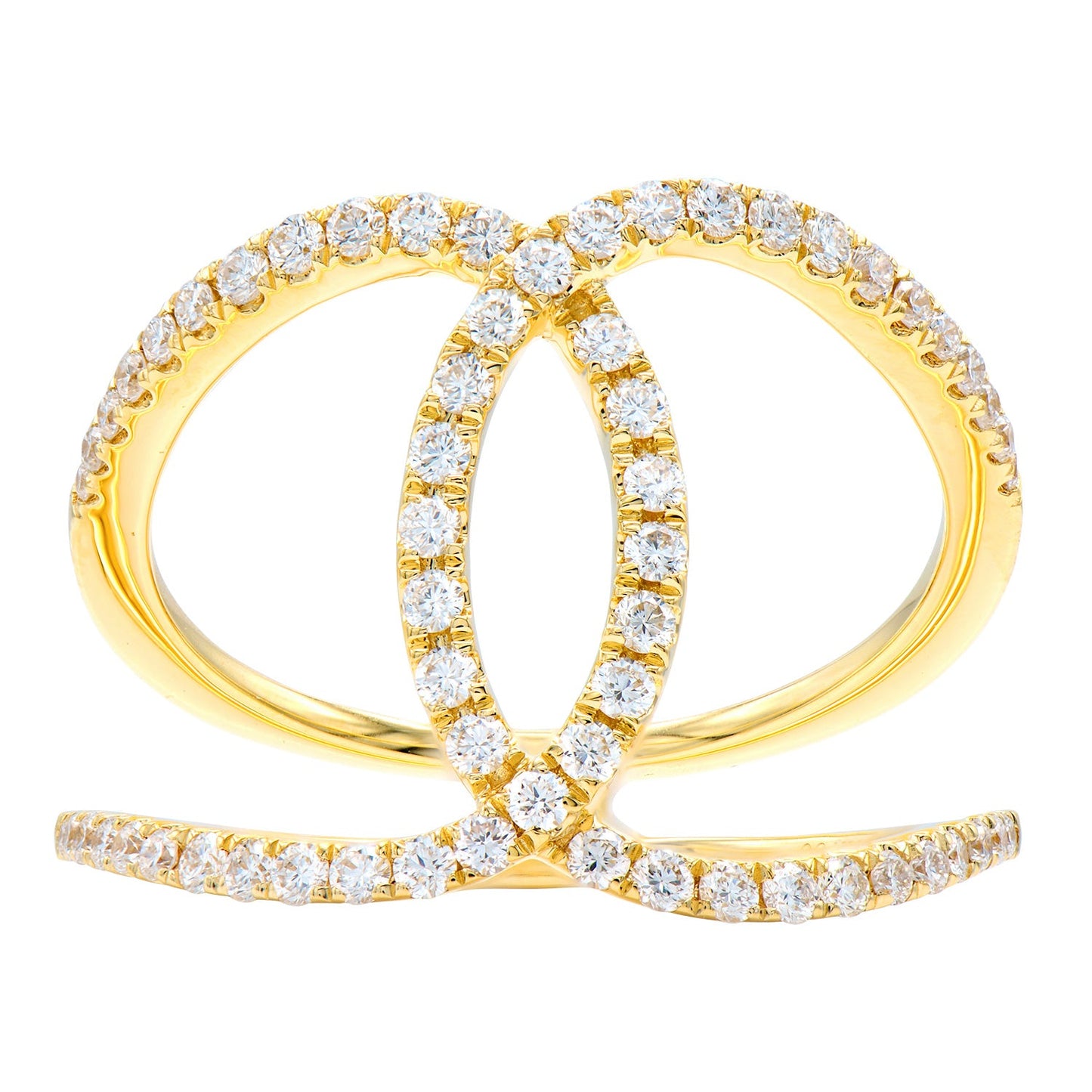 14K Yellow Gold Overlay Ring, 0.5ct