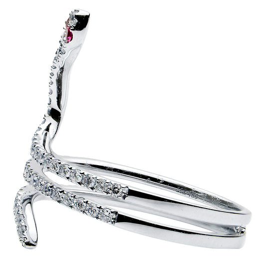 14K White Gold Green Emerald Fashion Ring, 0.03ct