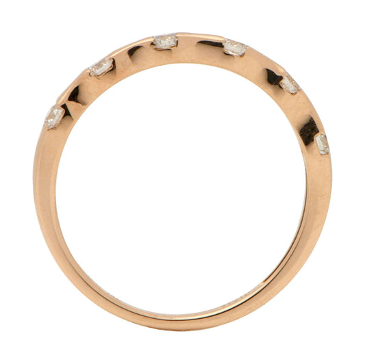 14K Rose Gold Speedbump Stacking Ring, 0.24ct