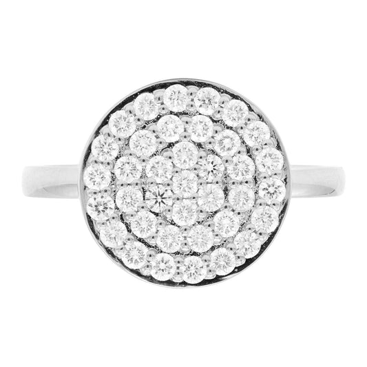 14K White Gold Diamond Ring, 0.63ct