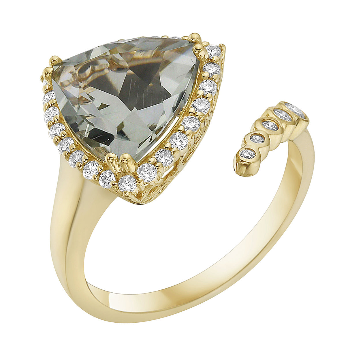 14K Yellow Gold Amethyst Ring, 3.24ct