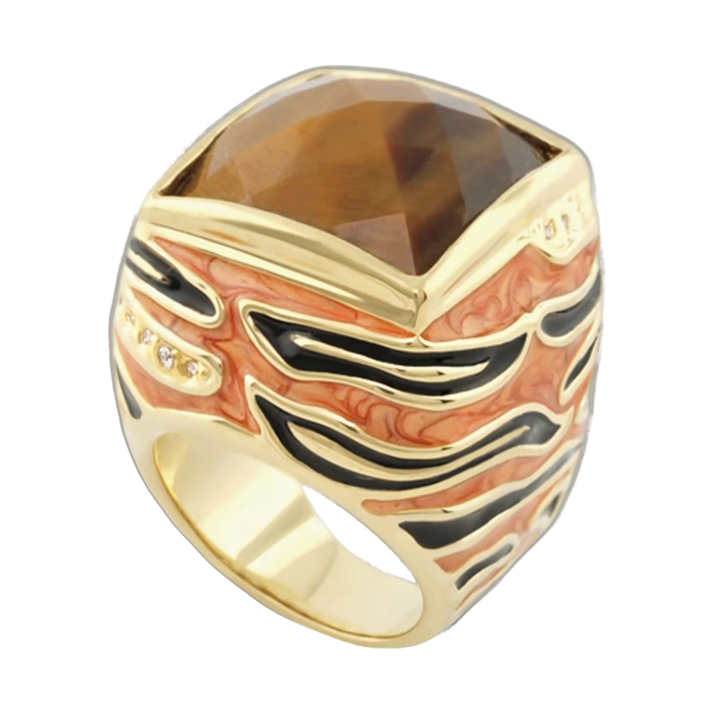 Animal Paradise Tiger Stripe Cocktail Ring
