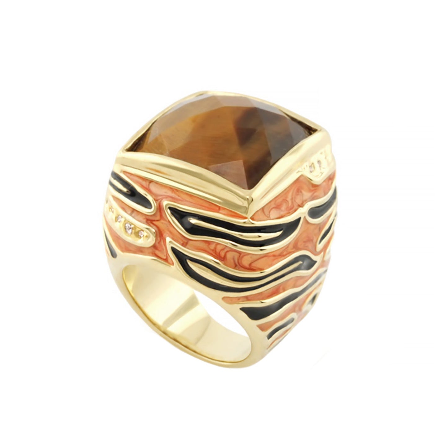 Animal Paradise Tiger Stripe Cocktail Ring