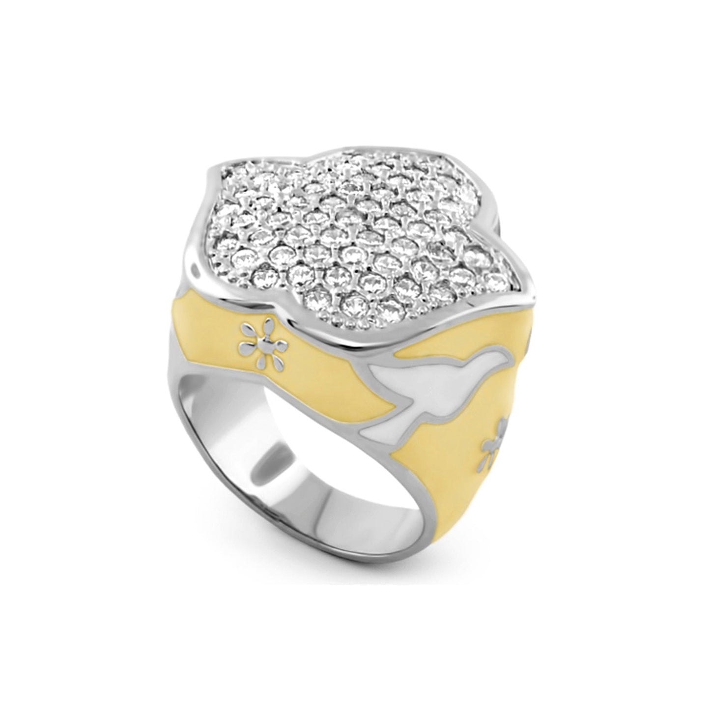 Peace and Dove Cocktail Ring