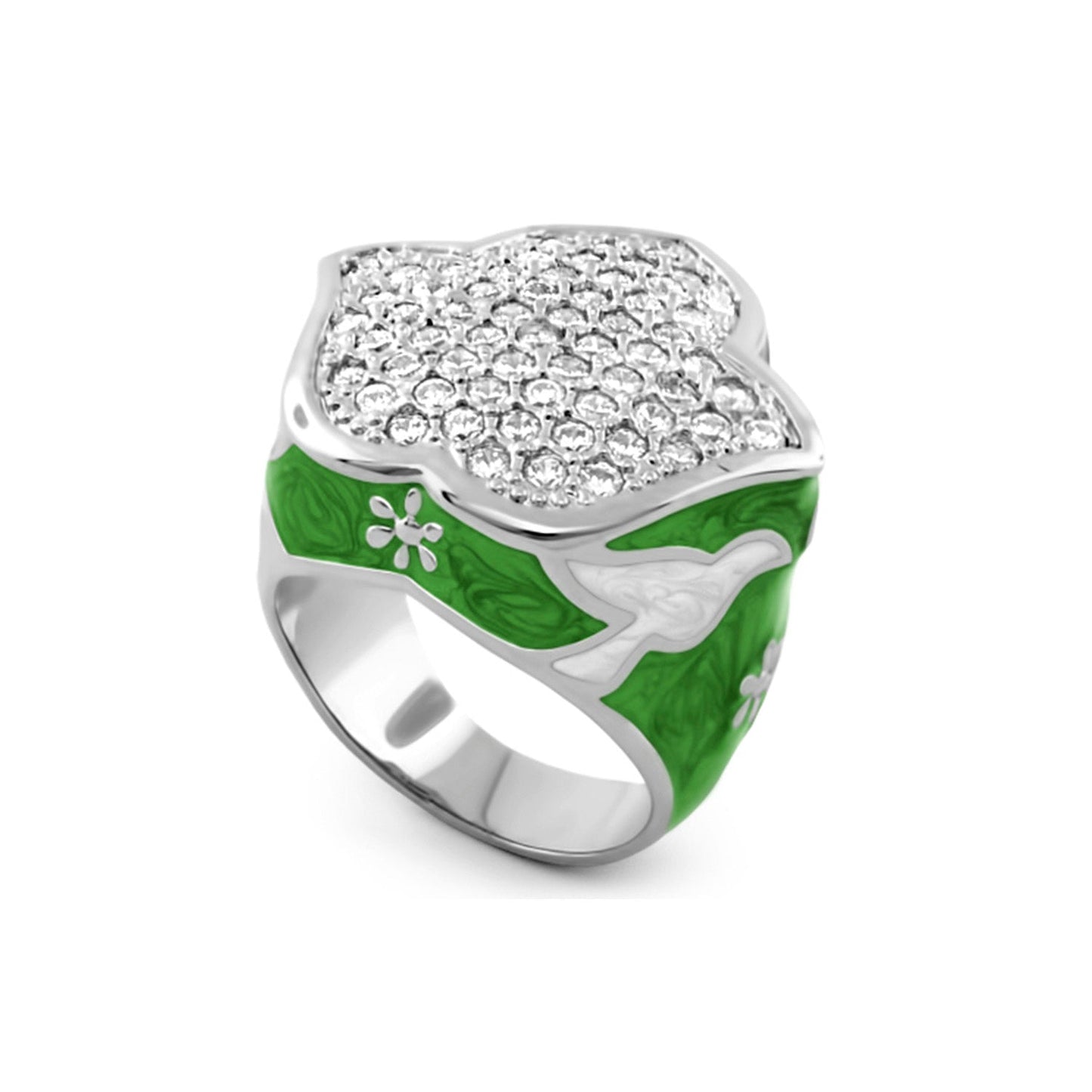Peace and Dove Cocktail Ring
