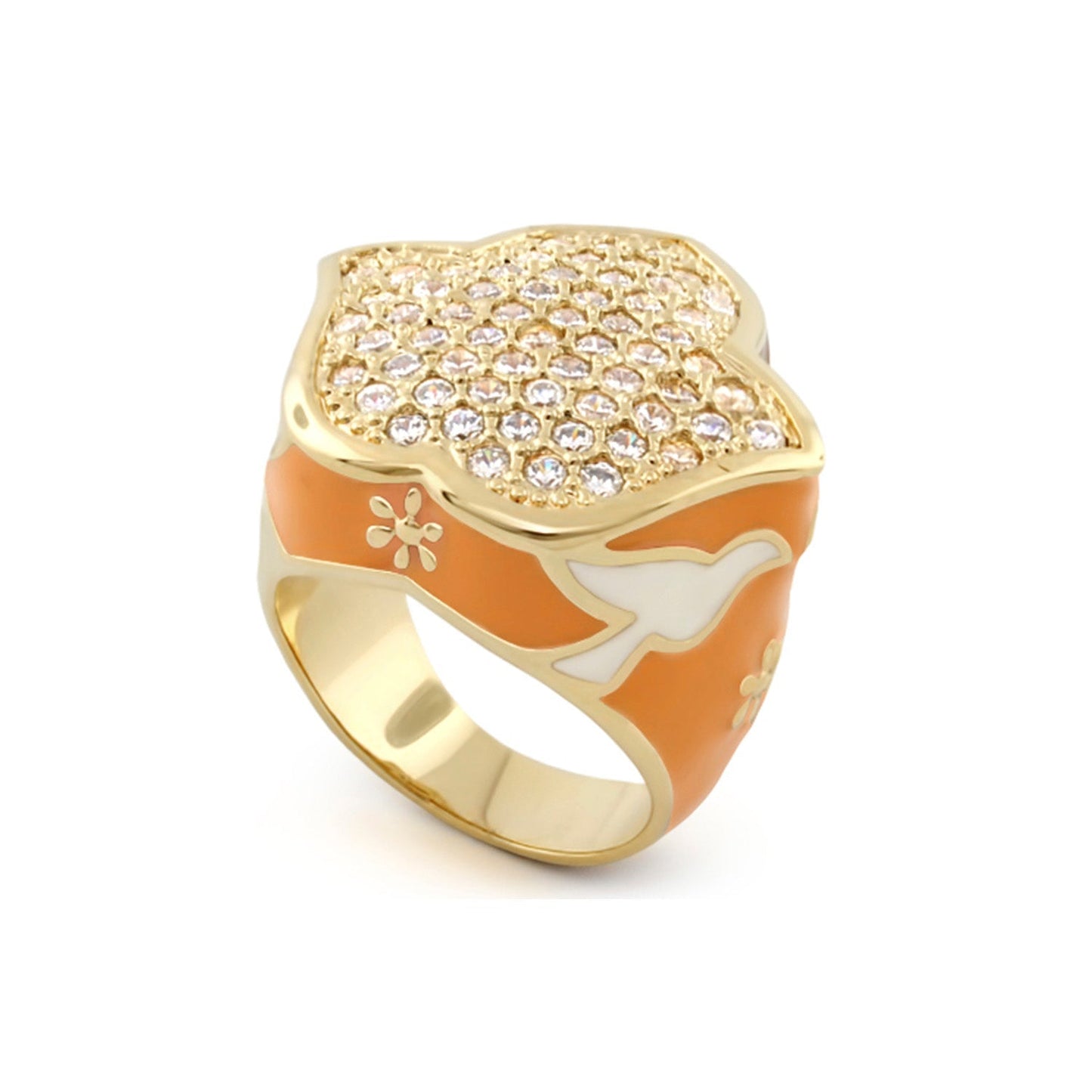 Peace and Dove Cocktail Ring
