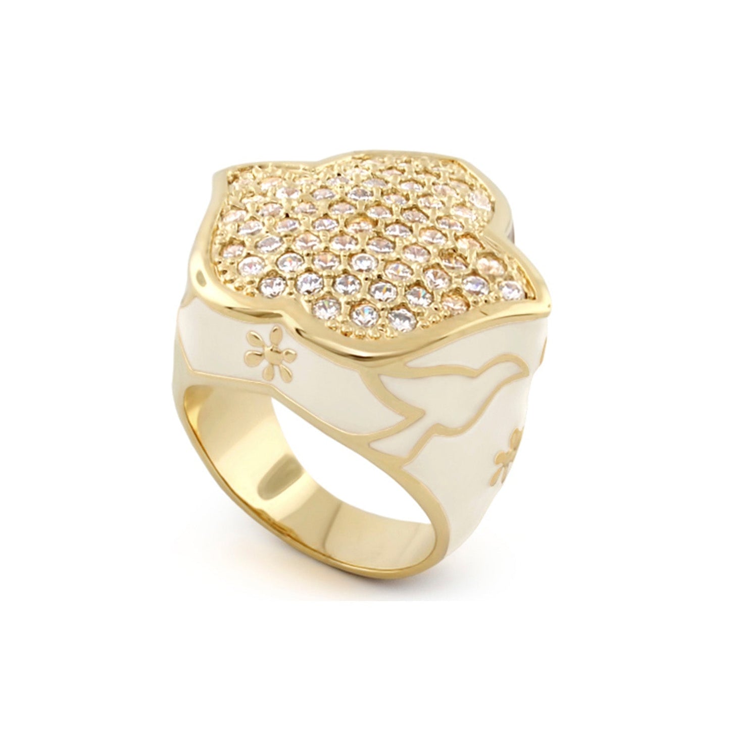 Peace and Dove Cocktail Ring
