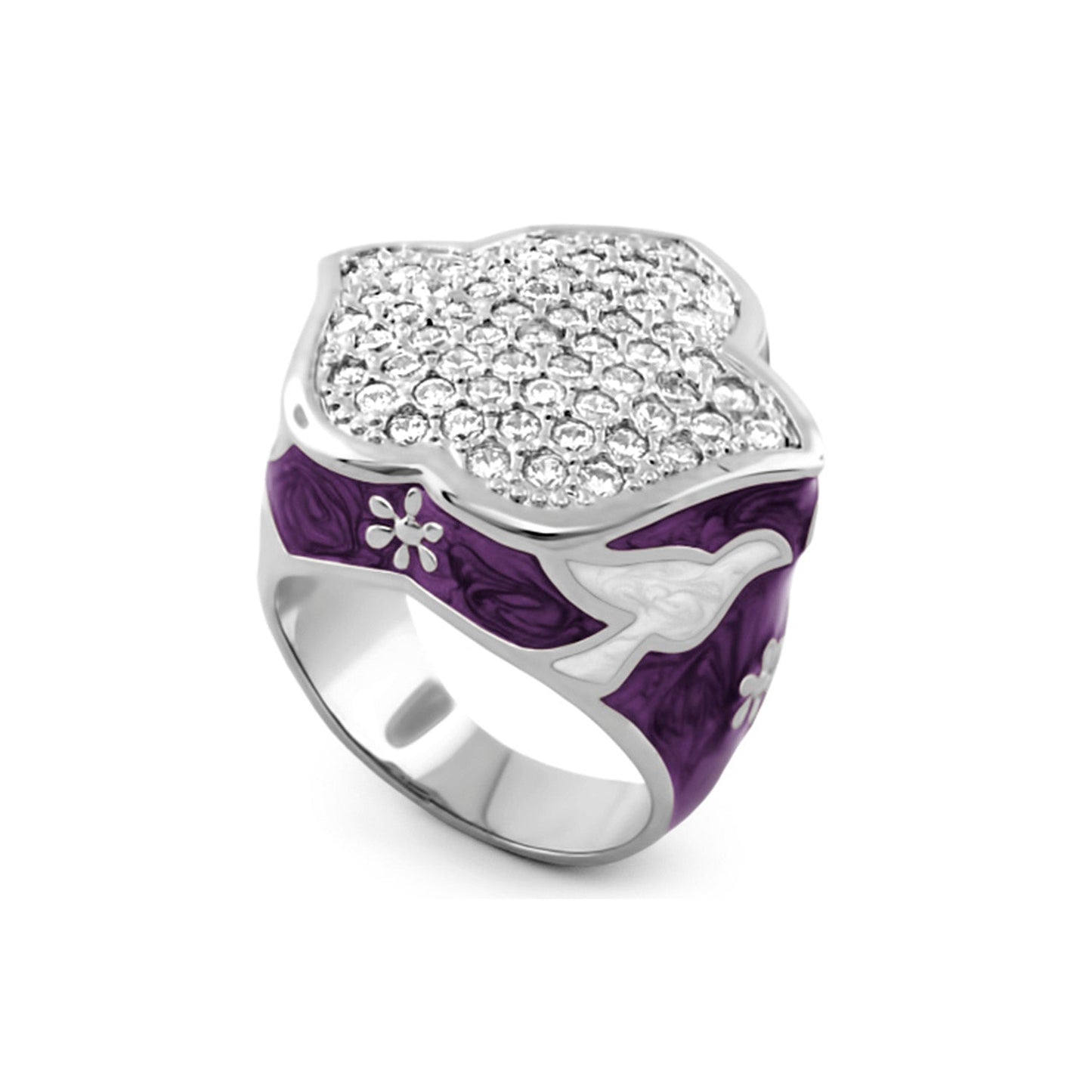 Peace and Dove Cocktail Ring