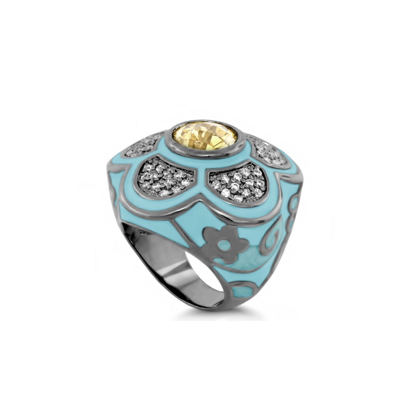 Daisy Swirl Cocktail Ring