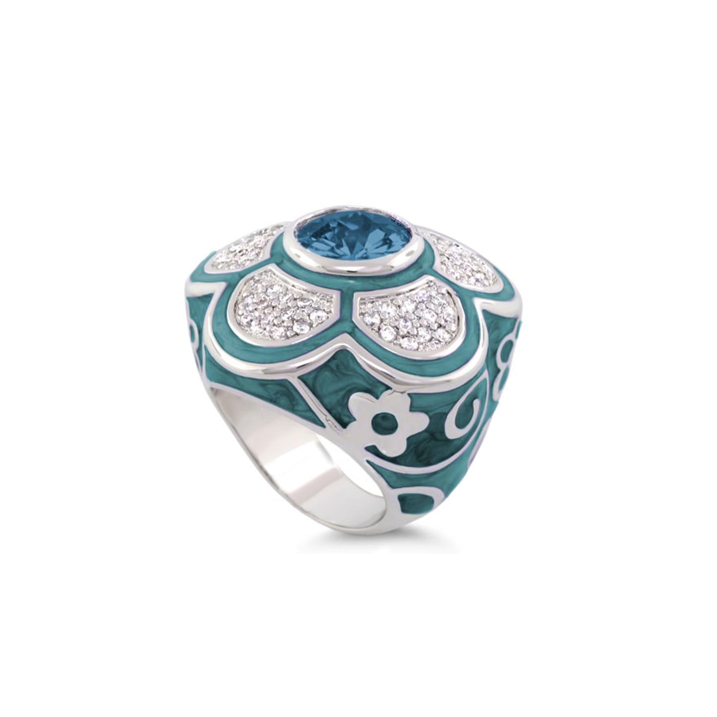 Daisy Swirl Cocktail Ring
