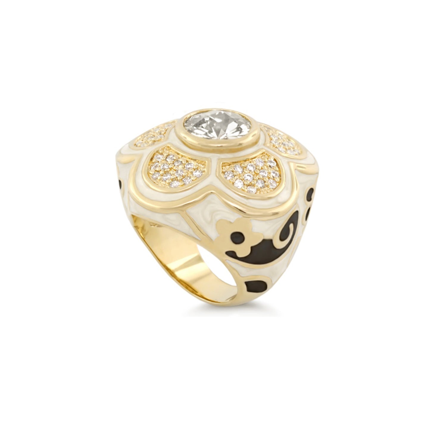 Daisy Swirl Cocktail Ring