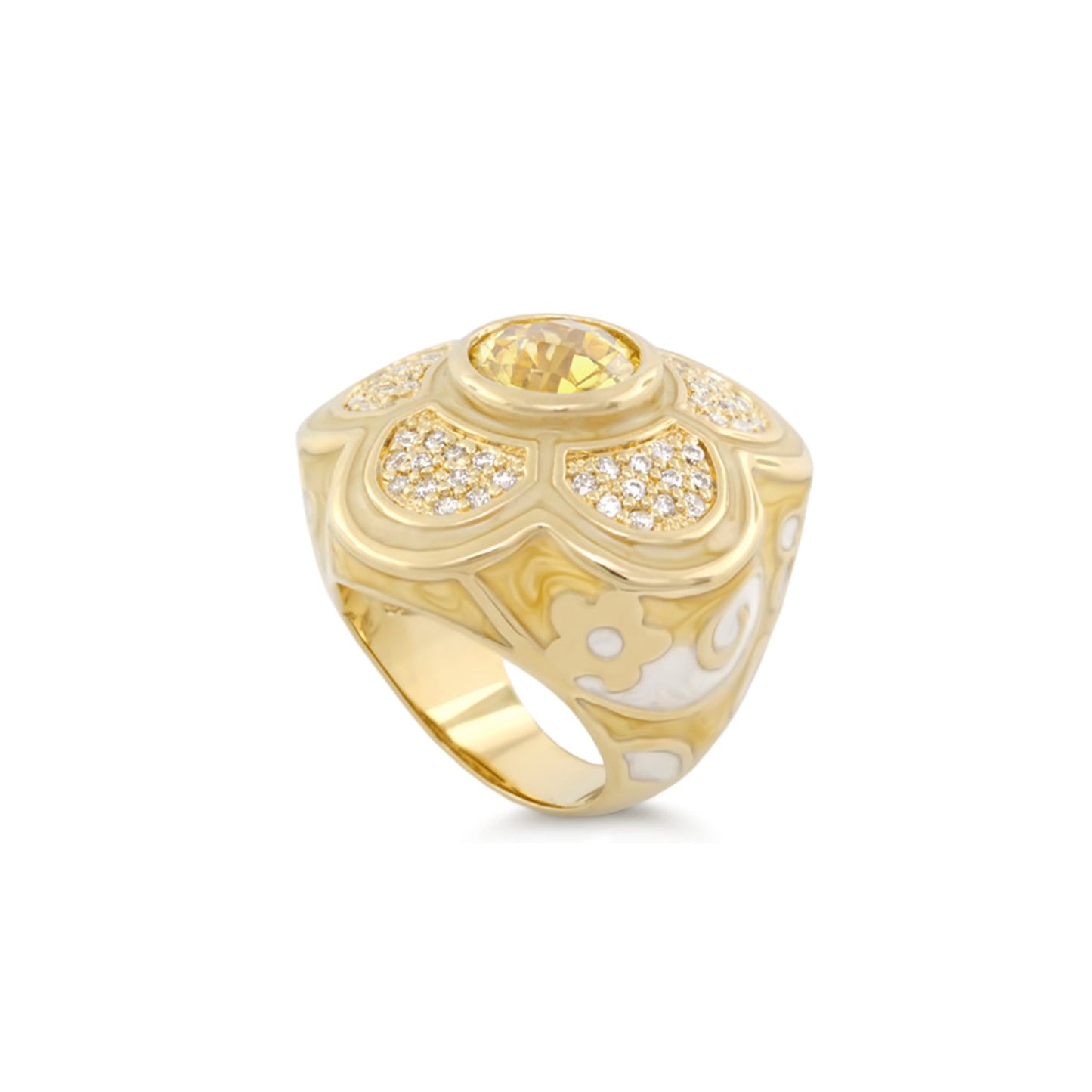 Daisy Swirl Cocktail Ring