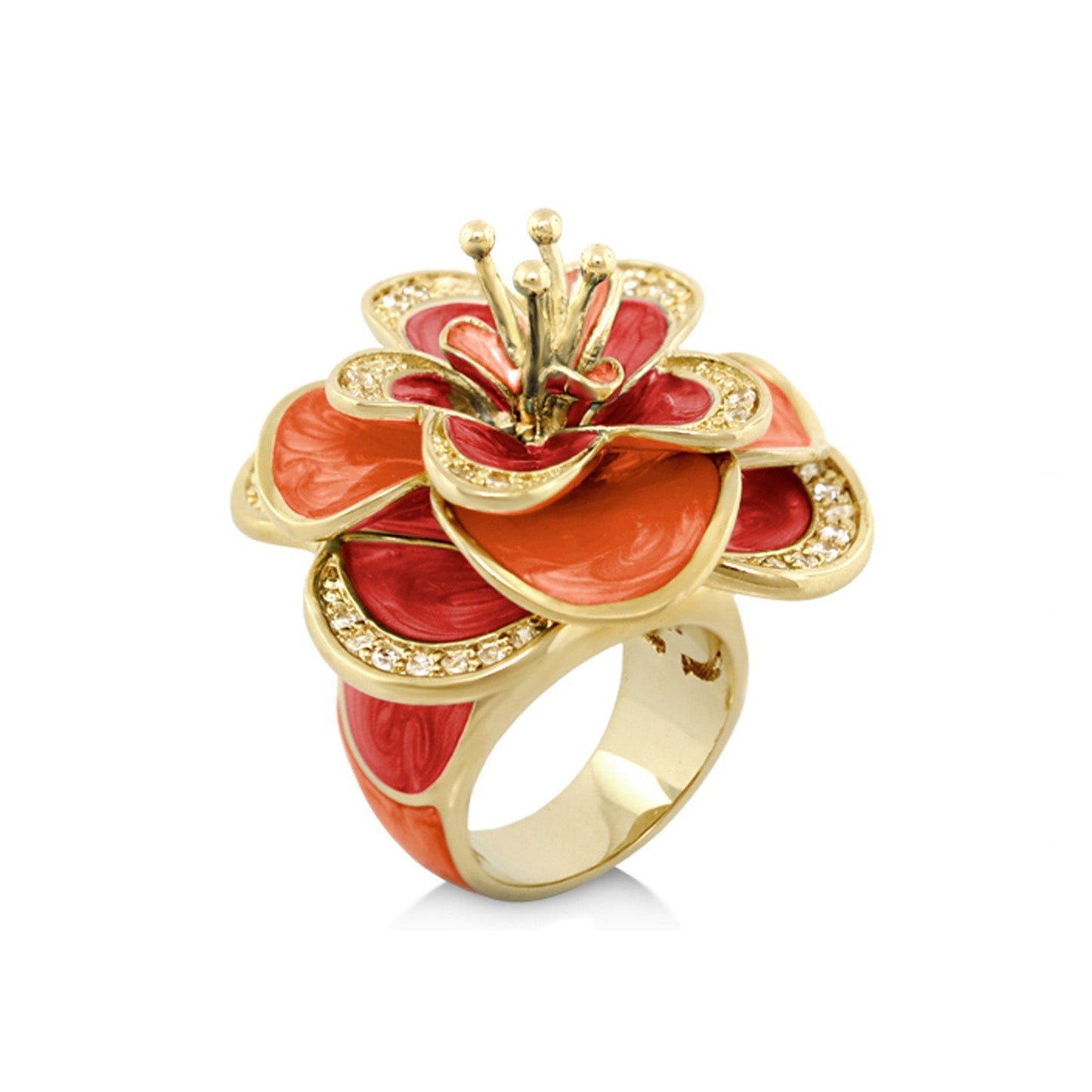 Butterfly World Yellow and Blue Flower Ring