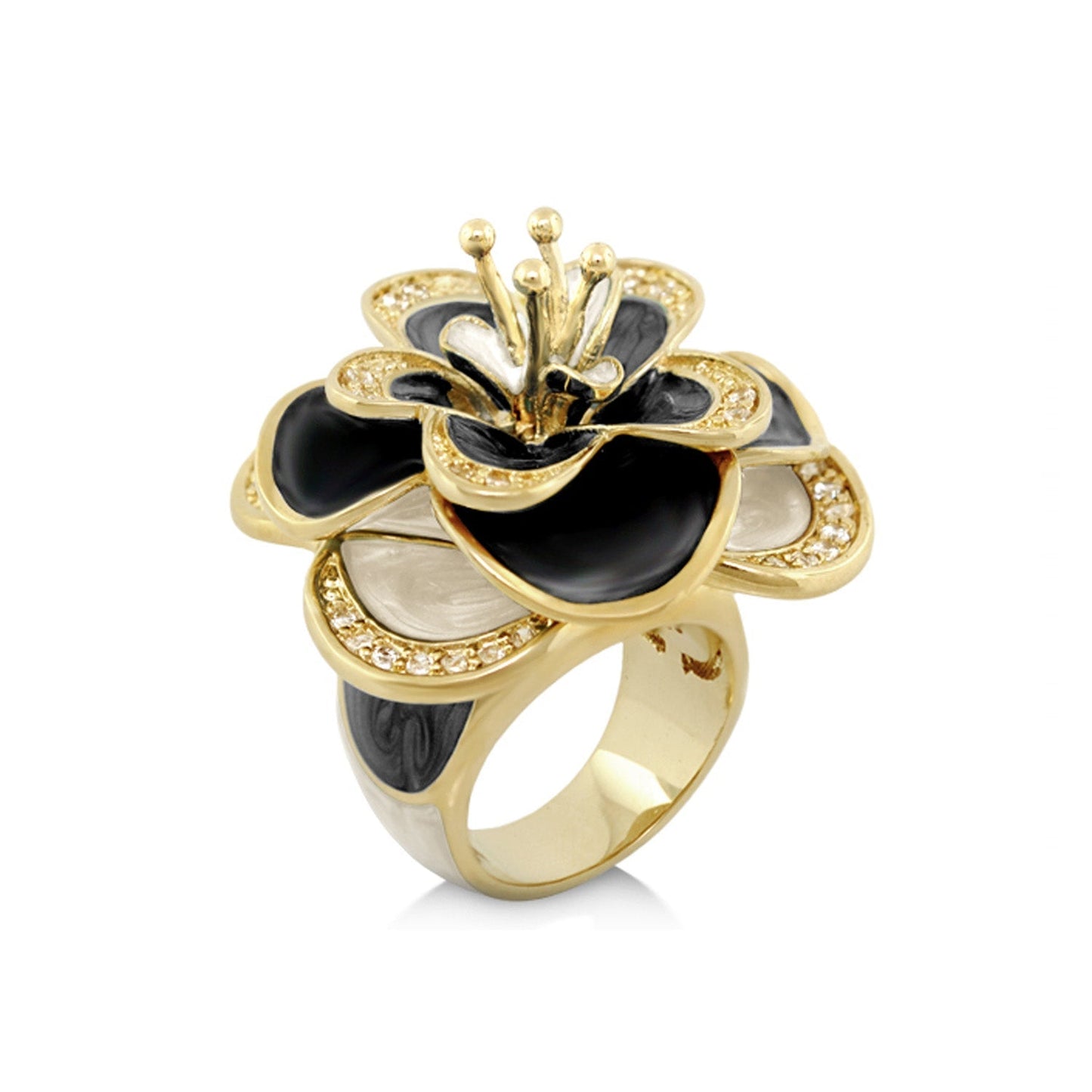 Butterfly World Yellow and Blue Flower Ring