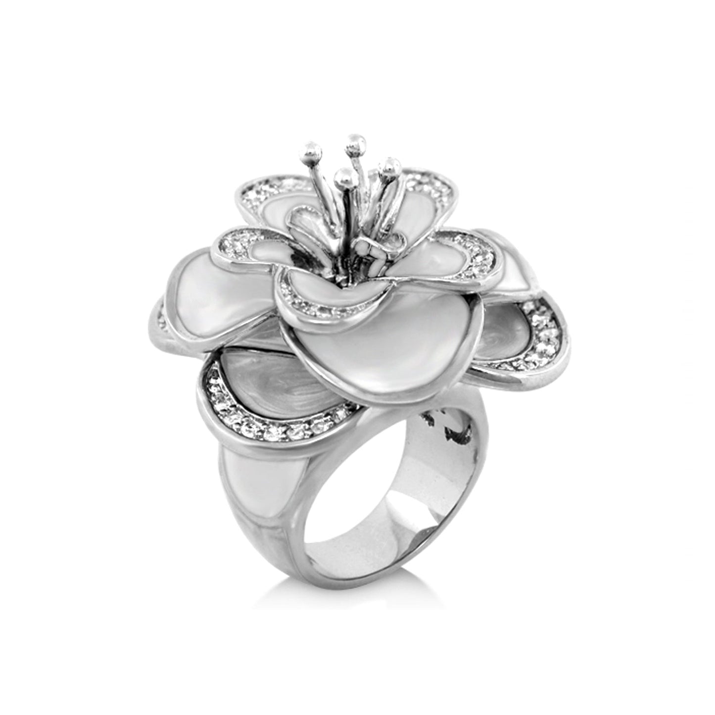 Butterfly World Yellow and Blue Flower Ring