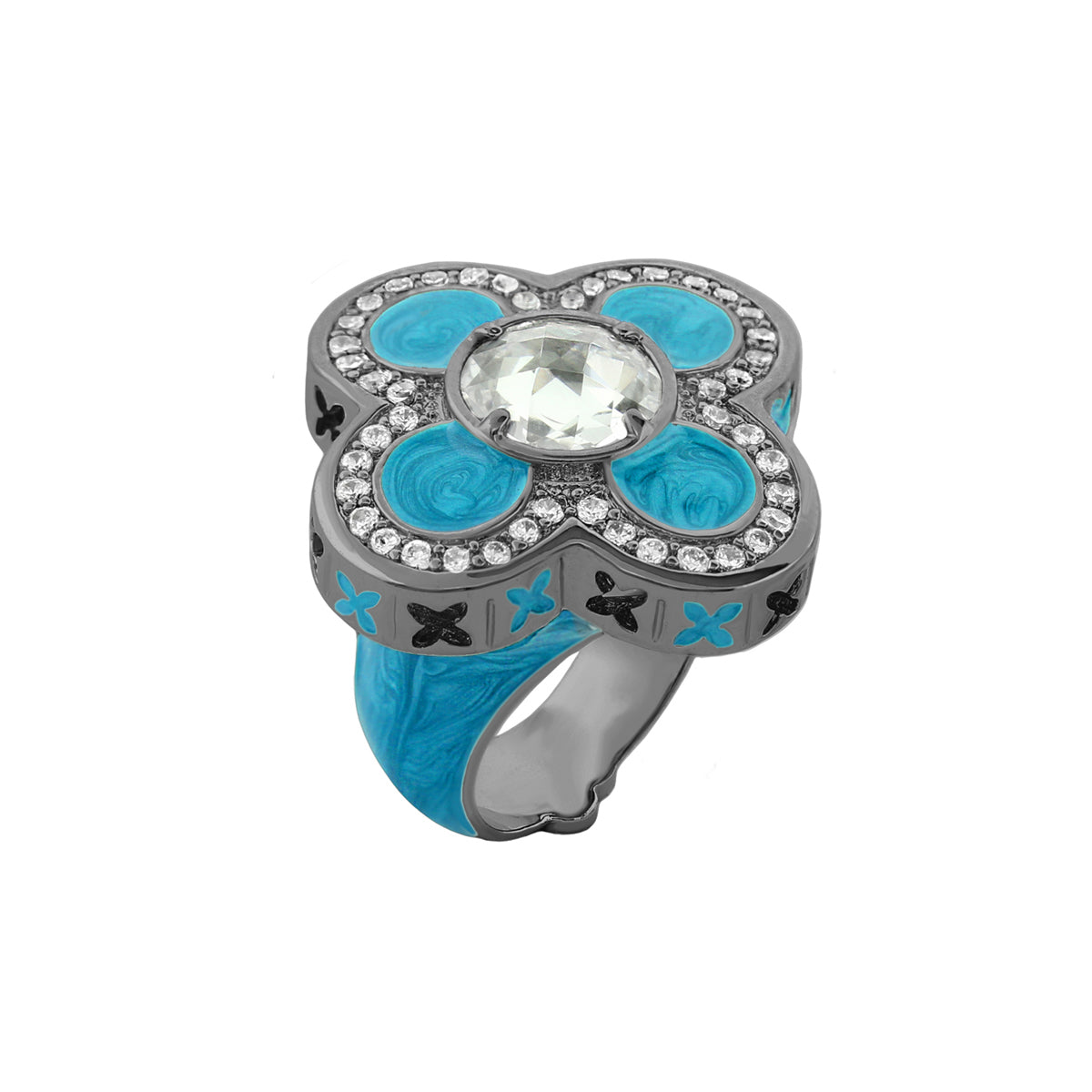Floral Knight Cocktail Ring